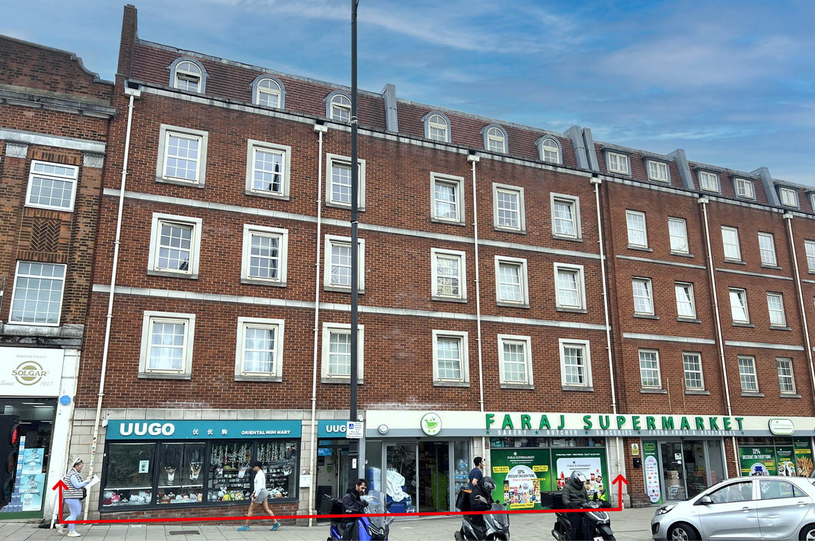 Freehold Investment – 2 Large Retail Units (plus 15 Flats sold off) – Gross Yield 9.2%