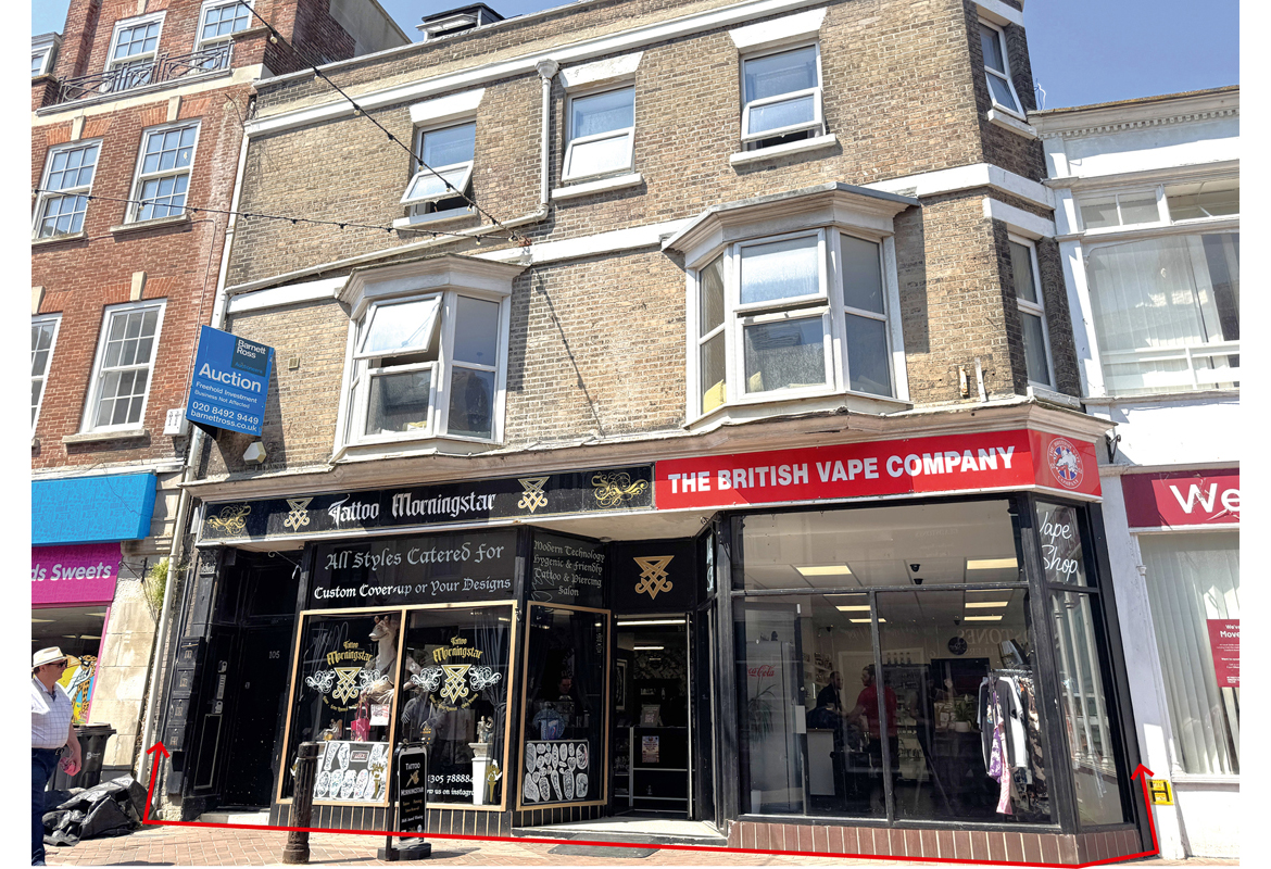 Freehold Town Centre Investment – 2 Shops (plus 4 Flats sold-off) Gross Yield 14.9%