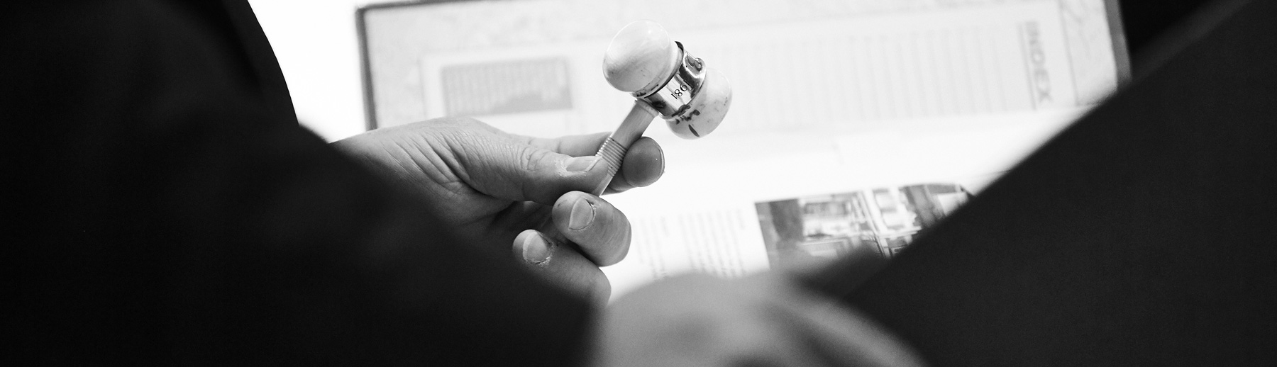 Photo of auctioneer and gavel